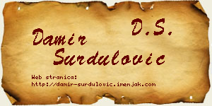 Damir Surdulović vizit kartica